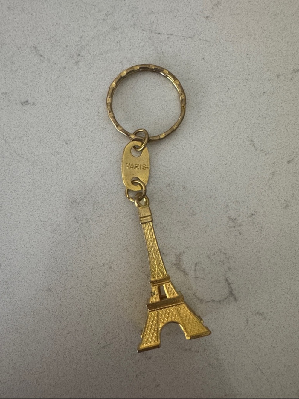 Gold Eiffel Tower Paris Keychain